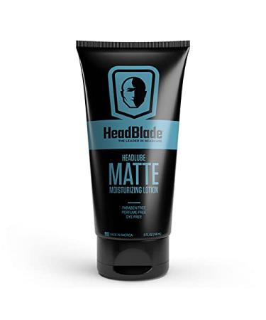 HeadBlade HeadLube Matte Moisturizer Lotion for Men (5 oz) - Leaves Head Smooth and Grease-Free