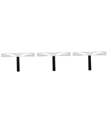 NOLITOY 3 Pcs Eyebrow Shaping Stencil Eyebrow Ruler Stencil Template Stainless Steel Positioning Ruler
