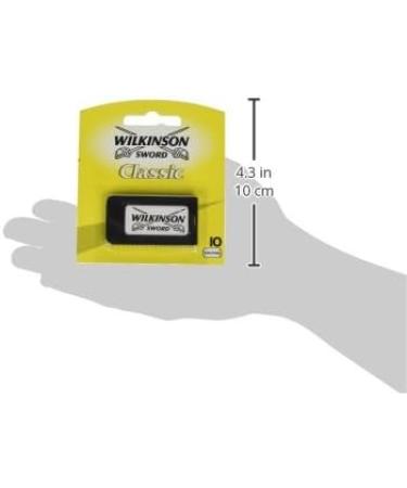 Wilkinson Sword Classic Razor Blades for Men - 10 Pcs | Premium Shaving Blades for a Smooth Shave - Buy Online on SooperMarket.com