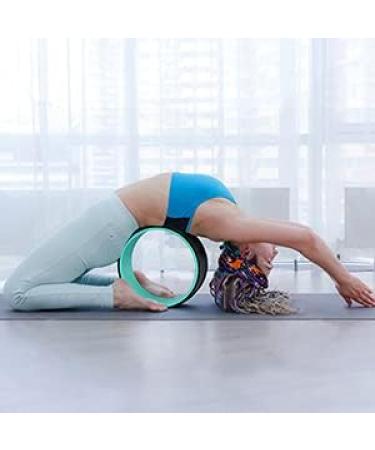 FEWOO Yoga Wheel Set for Back Pain Relief and Flexibility - Includes 3 Black+Green Props for Stretching, Massages, and Backbends - Buy Online on SooperMarket.com