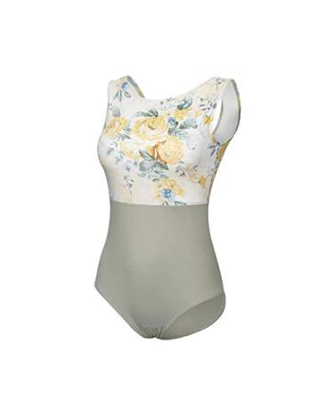 ModLatBal Women's Tank Leotards for Ballet Dance Gymnastics Bodysuit Beatiful Yellow Flower X-Small