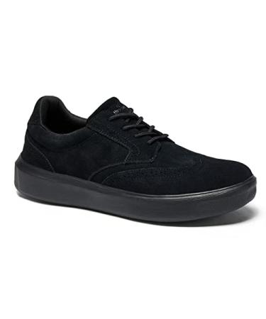OrthoComfoot Men's Fashion Sneakers with Arch Support Ergonomic Shoes for Plantar Fasciitis Orthopedic Casual Shoes for Achilles Tendonitis Flat Feet 11 W1-black