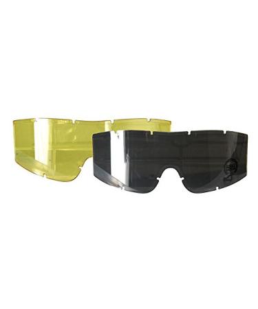 Lancer Tactical Additional Goggle Lens in Smoked and Yellow Colors CA-221 CA-223 Series Goggles