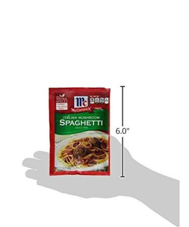McCormick Italian Mushroom Spaghetti Sauce Mix - 1.5oz Packets (Pack of 4) - Buy Online on SooperMarket.com