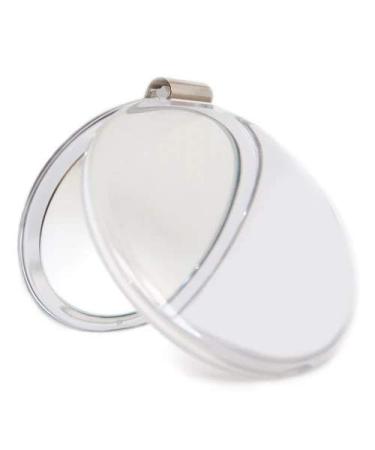Rucci 3-in-1 Magnifying Compact Mirror  Clear Acrylic  4 Inch Diameter
