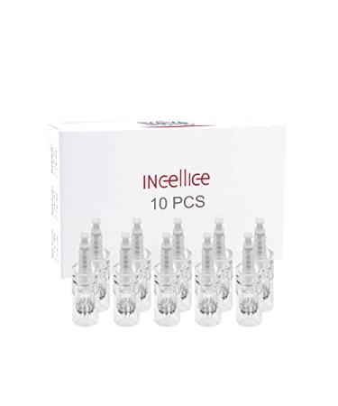 INCELLICE 10pcs Dermapen Replacement Cartridges 36-pin Cartridges Disposable Needles  Compatible with Microneedling Pen 36 Pins