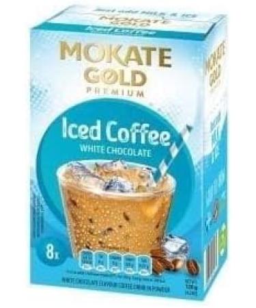 Mokate Gold Premium Iced Coffee Caramel Mocha White Chocolate and Chocolate & Mint Flavour 4 boxes x 8 Sachets Total 32 - Buy Online on SooperMarket.com
