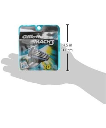 Buy Gillette Mach3 Men's Razor Blades - 10 Blade Refills for Smooth Shaving | International Shipping Available - Buy Online on SooperMarket.com