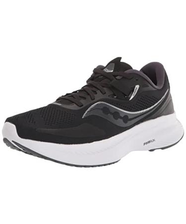 Saucony Men's Guide 15 Running Shoe 10.5 Wide Black/White