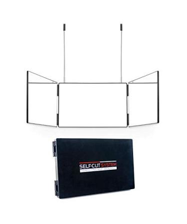Self-Cut System Travel Version - Three Way Mirror for Self Hair Cutting with Adjustable Height Hooks and Free Mobile App - Buy Online on SooperMarket.com