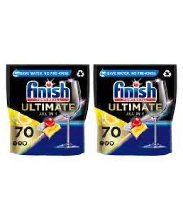 Finish Powerball Ultimate All In One Tabs - Superior Dishwashing Detergent - Savers Pack Of 70x2 Tabs