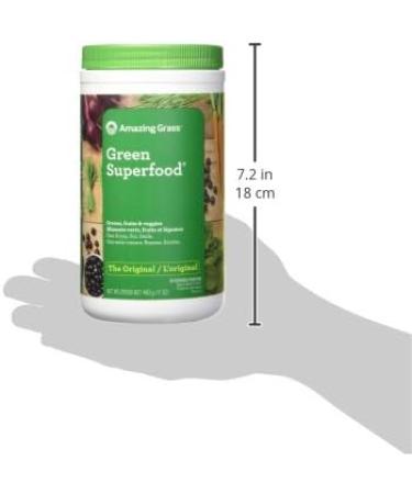 Amazing Grass Green Superfood Organic Powder with Wheat Grass and Greens Flavor: Original 60 Servings 17 Ounces 480 g (Pack of 1) - Buy Online on SooperMarket.com