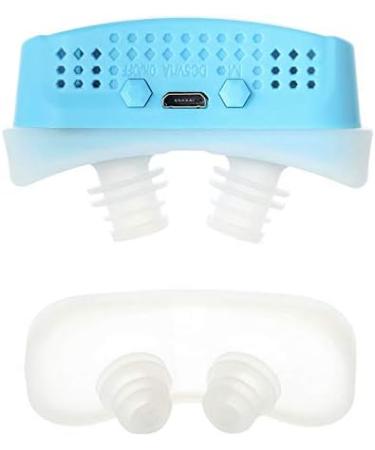 AISHFP Electric Anti-Snore Device | USB Rechargeable Stop-Snoring Device for Comfortable Sleep | Blue - Buy Online on SooperMarket.com
