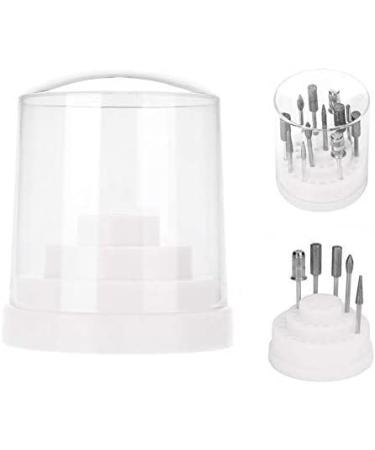 Nail drill container 48 slots manicure tool organizer display stood nail drill suitcase holder for beauty salon and household (2 #) 2 #