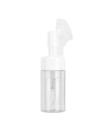 Portable Mousse Foaming Empty Bottle Refillable Travel Dispenser Container for Home Gift(100ML brush head white and transparent)