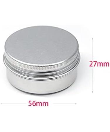 50 Pack 50ml Silver Aluminum Jars with Screw Caps - Empty Cosmetic Containers & 40mm Stickers for Cerz Dose Cosmetics - Buy Online on SooperMarket.com