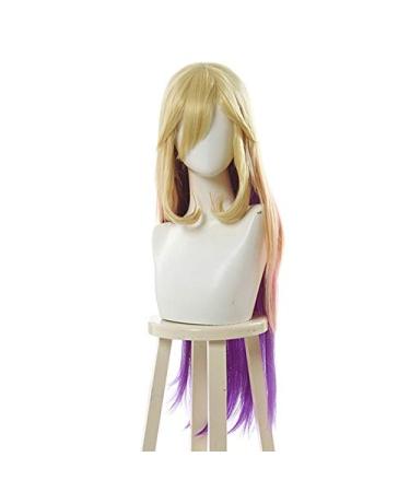 L-Email Wig Game Lol Lux Cosplay Wigs Dark Cosmic Lux Cosplay Long Mixed Color Straight Wig Heat Resistant Synthetic Hair 32inches Muli Color
