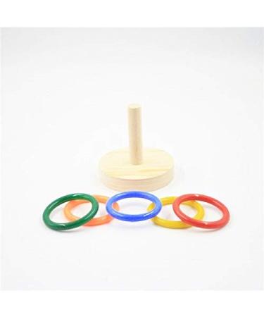 Yunmoxiao Bird Training Toy Wooden Bird Block Puzzle Toy Parrot Training Basketball Colorful Stacking Rings Toy Birds for small to Medium Birds - Buy Online on SooperMarket.com