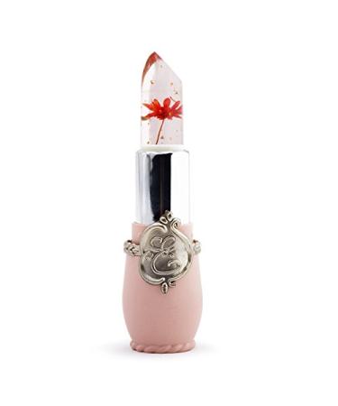 Wispbreeze Beauty Bright Flower Crystal Jelly Lipstick Magic Temperature Change Color Lip Balm Makeup red