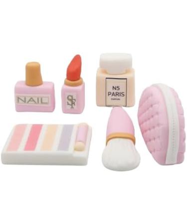 SugArt Edible Makeup Cake Toppers - Set of 6 | Perfume Lipstick Handbag & More | Handmade Cake Decorations for Birthdays & Beauty-Themed Cakes | Perfect on Fondant and Icing Cakes | Made of Sugar - Buy Online on SooperMarket.com