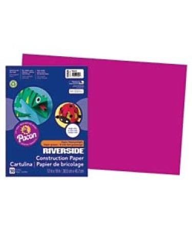 Riverside 3D Construction Paper  Magenta  12 x 18  50 Sheets