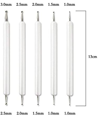 Norhogo 5-Piece Nail Art Tool Set | Double-Sided Embossing & Puncture Pens for DIY Nail Design | International Shipping Available - Buy Online on SooperMarket.com