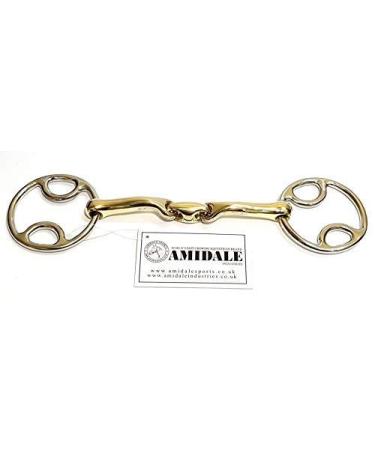AMIDALE HORSE BIT BEVEL LOOP RING WILKIE LOZENGE BIT SNAFFLE BIT BNWT (5.00 INCHES)