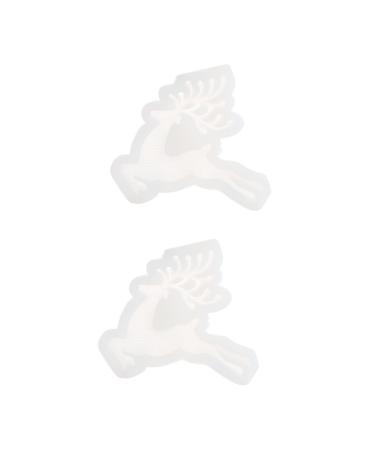 Ciieeo 2 Pcs Christmas Stencils Silicone Molds Animal Fondant Molds Home DIY Silicone Mold Manual Cake Mold