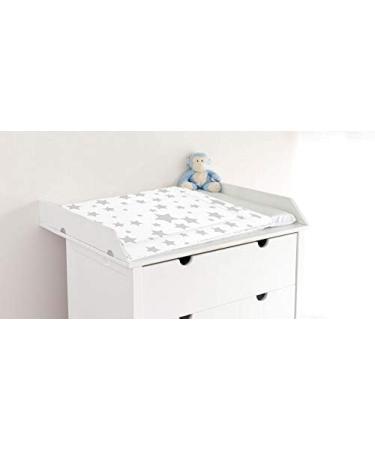 Callowesse Baby Changing Mat 79x47cm. Waterproof Wipe Clean Raised Edges Portable and Foldable Grey Stars Design - Buy Online on SooperMarket.com