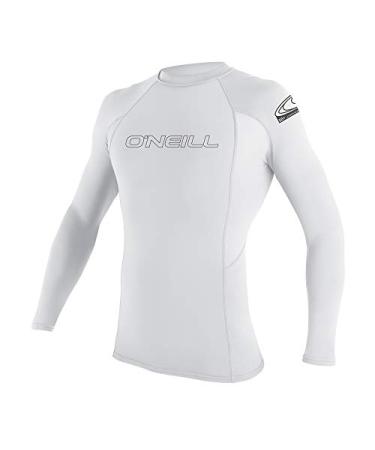 O'Neill Youth Basic Skins UPF 50+ Long Sleeve Rash Guard 8 White
