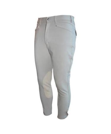 Ovation Mens Euroweave Knee Patch Breech 30R White