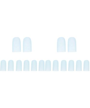 8pairs Cap Reduce Elastic Women Sleeves Stretchy Silicone Friction Calluses Simple Breathable Corrector Toenail Spreaders Multi- Function Tube Blisters Corn Corns Toe Bluex2pcs 5.6x2cmx2pcs