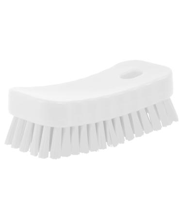 FOMIYES Nail Brush Fingernail Scrubber Brush Nail Cleaning Scrubber Brush Sink Scrubber Soft Stiff Bristles Toe Scrubber Nail Cleaner Brush Toe Brush Polyester Manicure Plastic Brush White 11.5x5cm White