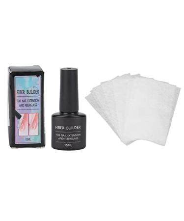 Nail Extension Fiberglass Kit Nail Extension Builder Glue Not Easy to Crack Adjustable Size Natural and Sturdy Nail Enhancement Tools