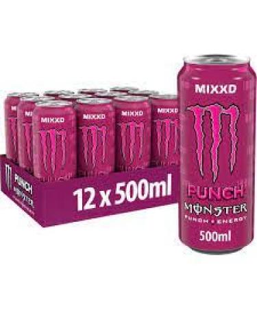 Monster Energy Drinks 12x500ml Fresh New Energy Drinks (Mixxd Punch)