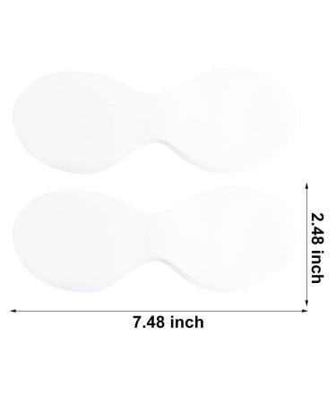 400 Sheets Disposable Non-Woven Eye Mask Paper Cotton Covers for Skincare Spa - White - 7.48 x 2.48 Inch - Buy Online on SooperMarket.com