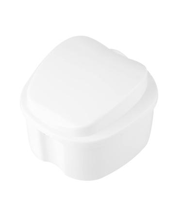 Scooter Cover Battery Denture Storage Box for False Teeth with Filter Screen Dental Device Light Blue (White)