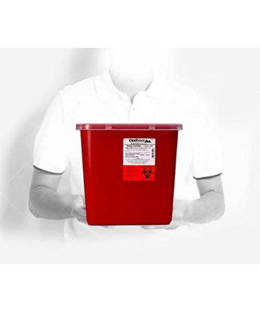 Oakridge 2 Gallon Sharps & Biohazard Waste Disposal Container - Pack of 2 - Buy Online on SooperMarket.com