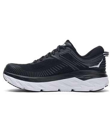 HOKA ONE ONE Men's Bondi 7 Running Shoe 9 Black White