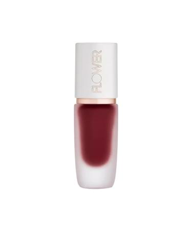 FLOWER BEAUTY By Drew Barrymore Perfect Pout Lip Color - Soft Matte Finish - Liquid Lipstick - Comfortable + Lightweight Feel (Garnet)
