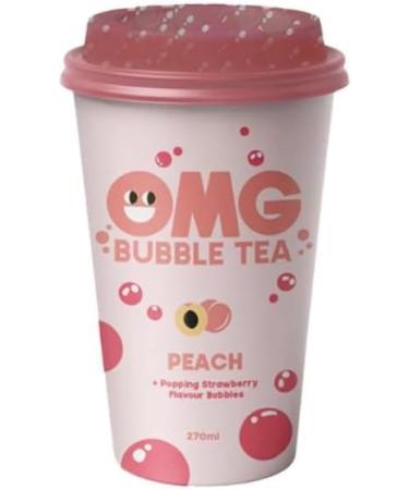 Bubble Tea Peach 270ml (Pack Of 12) Delicious Tasty And Twisty Treat Share With Family And Friends
