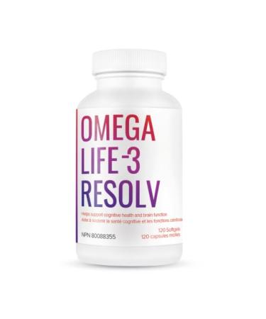 Omega Life-3 Resolv Softgels 120 Count Supports Cognitive Health and Brain Function