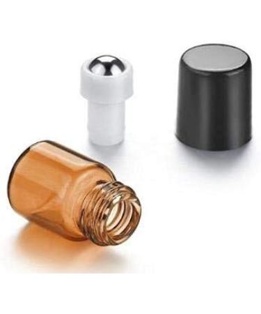 Mini Amber Glass Bottles - 12pcs 3ml Portable Containers for Cosmetics & Travel | Perfect for Samples & Roll-On Use - Buy Online on SooperMarket.com