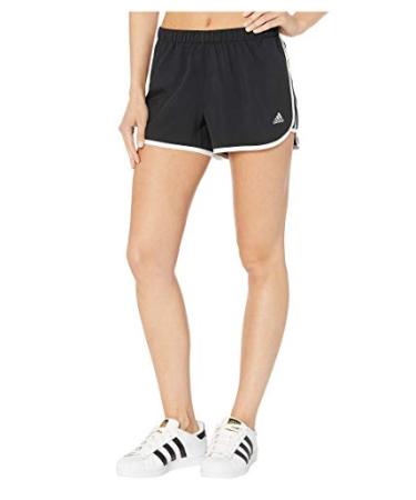 adidas Women's Marathon 20 City Clash Shorts Medium 3 Inches Black/Cloud White