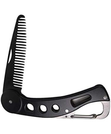 iPobie Folding Beard Comb Stainless Steel Beard Comb for Combing Hair Beards and Mustaches Folding Pocket Comb for Men - Buy Online on SooperMarket.com