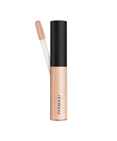 FARMASi Vfx Pro Liquid Concealer  Full Coverage  Highly Pigmented Concealer with Matte Finish without Clumping and Cracking  Covers Blemishes  Freckles  Fine Lines  and Dark Circles  0.24 fl oz / 7 ml (Ivory)