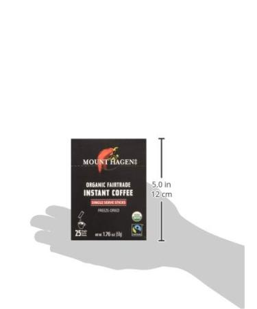 Mount Hagen Organic Fairtrade Instant Coffee Sticks - 25 Pack (1.76 oz) - Premium Quality & Convenience - Buy Online on SooperMarket.com