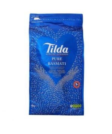 Tilda Pure Original Basmati Rice 10 Kg - Aromatic Extra Long Grain - Ideal for Curries Biryani and Pilaf - Authentic Indian Basmati Rice