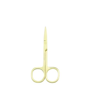 IOIUSKKU Nail Cuticle Nippers Stainless Steel Scissors Eyebrow Trimmer Trimming Tool Plated Gold