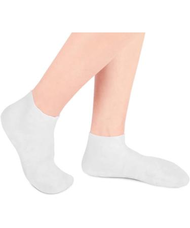 1Pair Moisturizing Socks Overnight Spa Cotton Socks Treatment Intensive Repair Dry Cracked Feet White XL - Buy Online on SooperMarket.com
